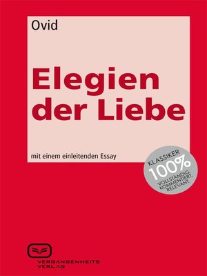 cover image of Elegien der Liebe